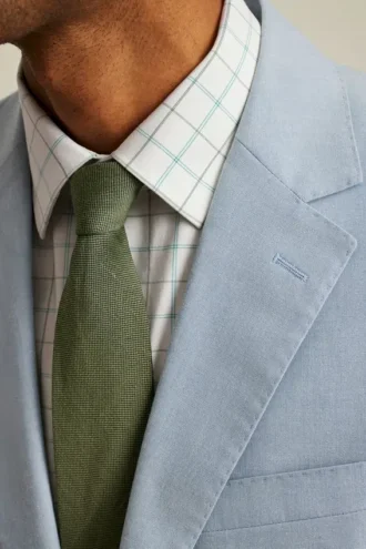 Portuguese Stretch Chambray Suit Jacket