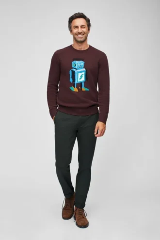 Robot Crew Neck Sweater