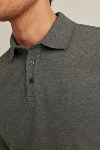 Stretch Pique Long Sleeve Polo