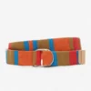 Stripe D-Ring Webbing Belt