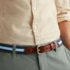 Striped Webbing Belt