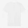 Textured Cotton Henley Shirt