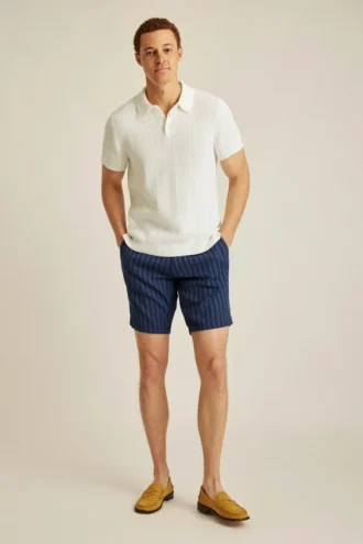 Vertical Stitch Sweater Polo