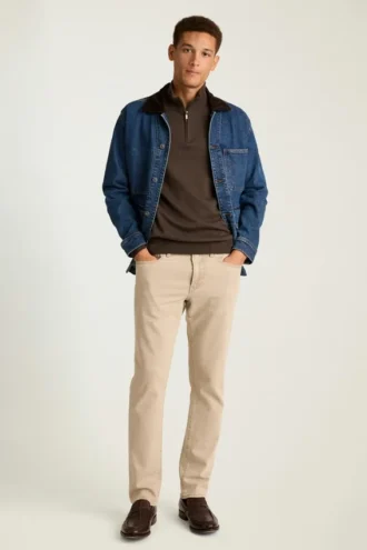 Washable Cotton Cashmere Quarter Zip