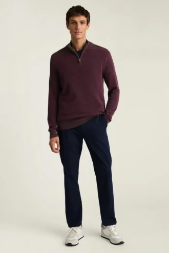 Washable Cotton Cashmere Quarter Zip