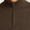 Washable Cotton Cashmere Quarter Zip