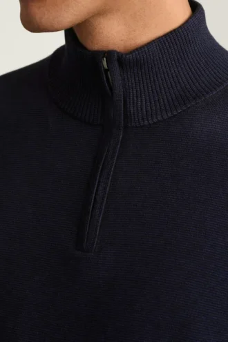 Washable Cotton Cashmere Quarter Zip