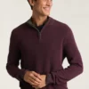 Washable Cotton Cashmere Quarter Zip