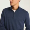 Washable Cotton Cashmere Quarter Zip