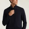 Washable Cotton Cashmere Quarter Zip