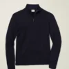 Washable Cotton Cashmere Quarter Zip