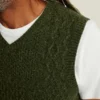 Wool Cable Crew Vest